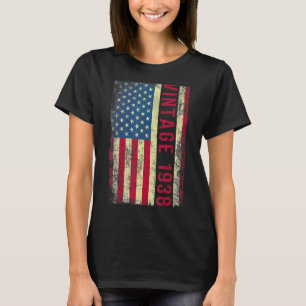 85 Year Old Vintage 1938 American Flag 85th Birth T-Shirt