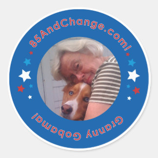 85AndChange_GrannyGobama_Sticker Classic Round Sticker