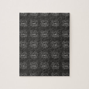 85th Anniversary Gift Chalk Hearts Jigsaw Puzzle
