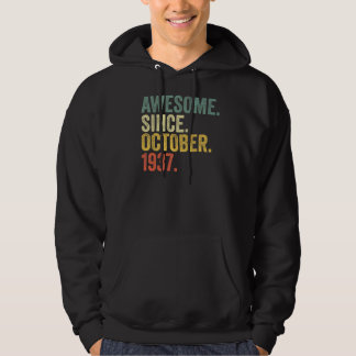 85th Birthday Awesome Since October 1937 85 Year O Hoodie