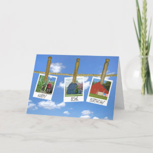 85th Birthday Barns And Tractor Snapshots Card