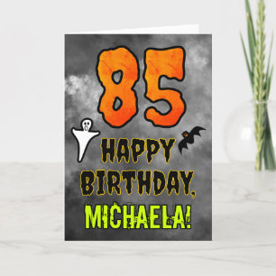 85th Birthday: Eerie Halloween Theme + Custom Name Card