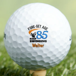 85th Birthday Gift Blue Classic Keepsake for Him Golf Balls