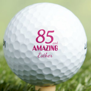 85th Birthday Gift for Grandma Pink Amazing Chic Golf Balls