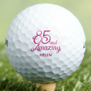 85th Birthday Gift for Her - 85 and Amazing Golf Balls