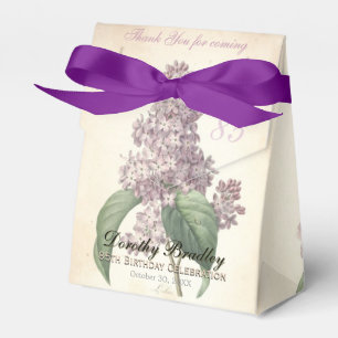 85th Birthday Lilac Custom Thank You Favour Box