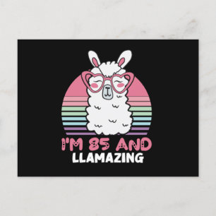 85th Birthday Llamazing Llama 85 Year Old Birthday Postcard