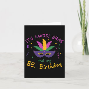 85th Birthday Mardi Gras Carnival Celebration Shir Card