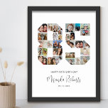 85th Birthday Number 85 Custom Photo Collage Poster<br><div class="desc">Celebrate 85th birthday with this personalised number 85 photo collage poster. This customisable gift is also perfect for wedding anniversary. It's a great way to display precious memories from your wedding and married life. The poster features a collage of photos capturing those special moments, and it can be customised with...</div>