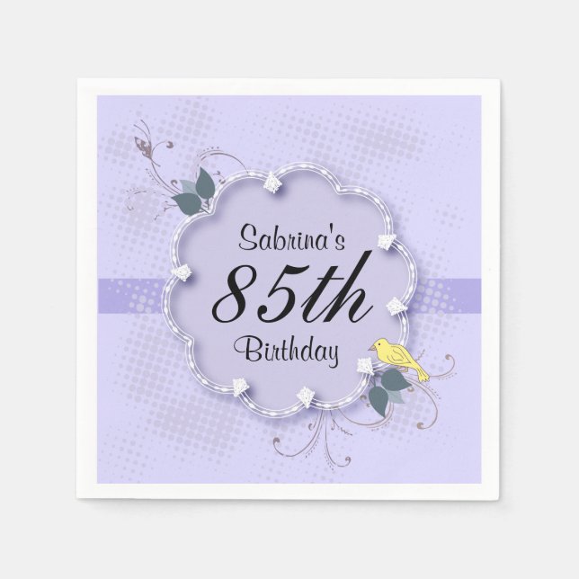 85th Birthday Party | DIY Text Napkin (Front)