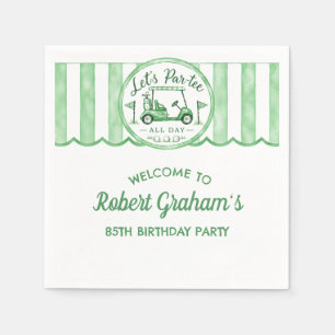 85th Birthday Party Golf Theme Cocktail Napkin