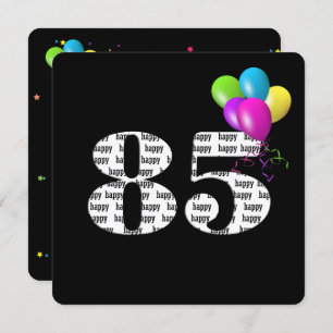 85th Birthday Party with balloon bunch Invitation