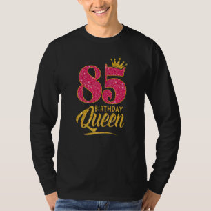 85th Birthday Queen 85 Years Old Girl Crown pink T-Shirt
