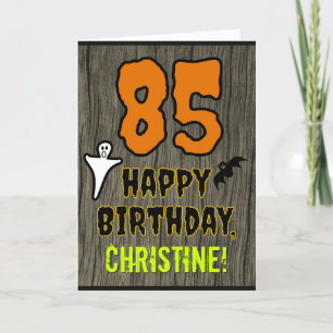 85th Birthday: Spooky Halloween Theme, Custom Name Card