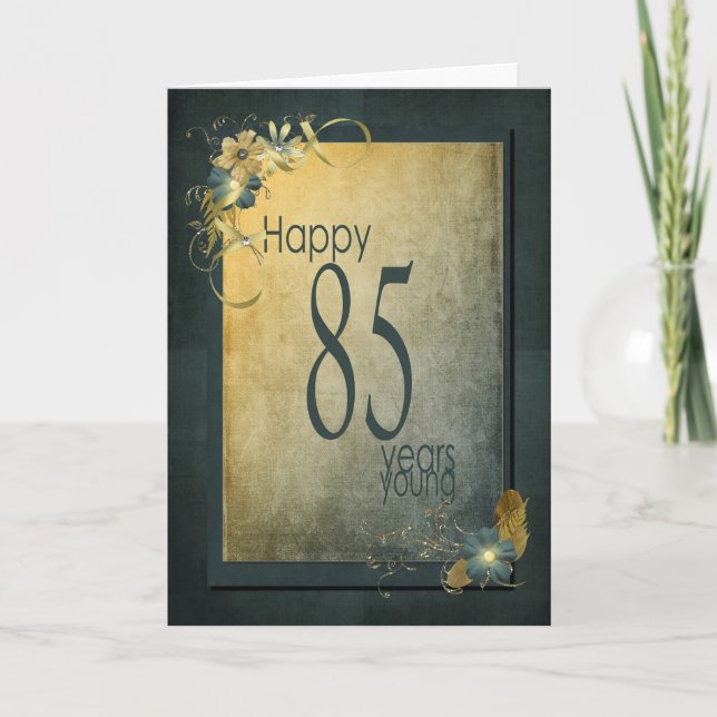 85th Birthday-vintage frame Card (Front)
