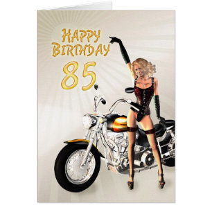 85th birthday with girls and a motorcycle