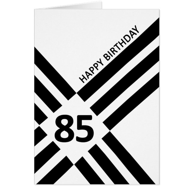 85th Diagonal Black Line Design Birthday (Front)