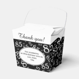 85th Party Black/White Random Number Pattern Favour Box