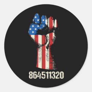 864511320 Shirt Election Vote Biden Gift 8645 Trum Classic Round Sticker