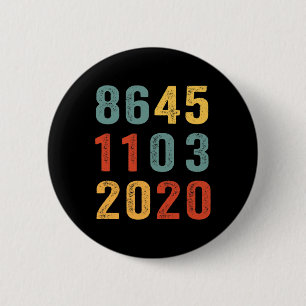 8645 1103 Vote Blue November 3 Vintage Anti Trump 6 Cm Round Badge