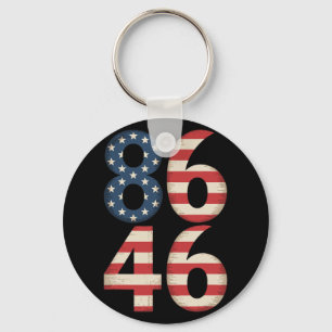 8646 American Flag Anti Joe Biden Key Ring