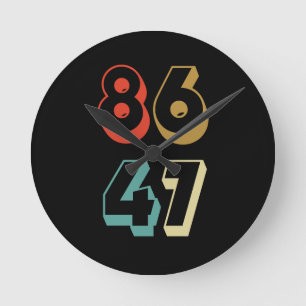 8647 Ant-Trump Round Clock