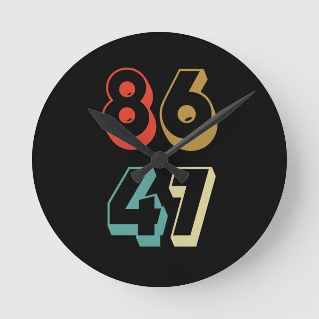 8647 Ant-Trump Round Clock (Front)