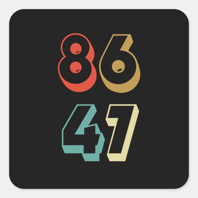 8647 Ant-Trump Square Sticker (Front)