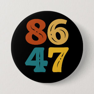 8647 Anti Trump 7.5 Cm Round Badge