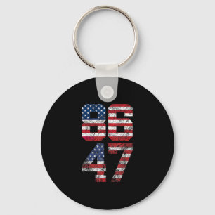 8647 Anti Trump 86 47 Retro Anti-trump Us Flag Imp Key Ring