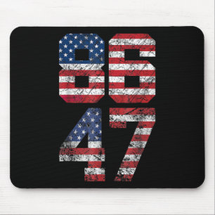 8647 Anti Trump 86 47 Retro Anti-trump Us Flag Imp Mouse Pad