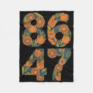8647 Anti Trump Floral Democrat President Liberal Fleece Blanket