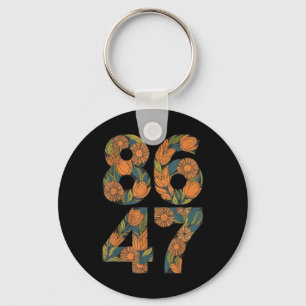 8647 Anti Trump Floral Democrat President Liberal Key Ring