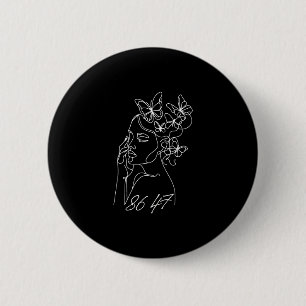 8647 Anti Trump Floral Resist 86 47 Impeach Trump 6 Cm Round Badge