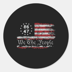 8647 Anti Trump Impeach Trump Impeach 47 Resist 86 Classic Round Sticker
