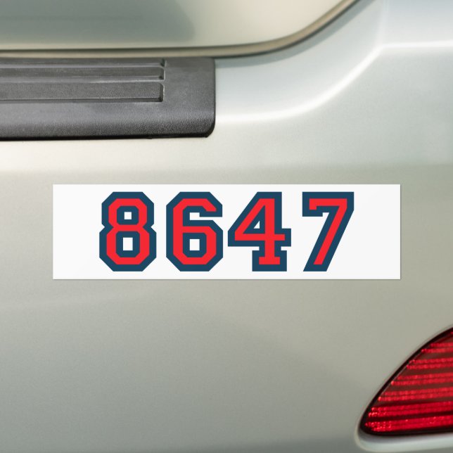 8647 Anti Trump Resistance Bumper Sticker (On Car)