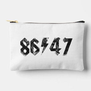 8647 Anti Trump Retro Vintage 80s Rock Style Accessory Pouch
