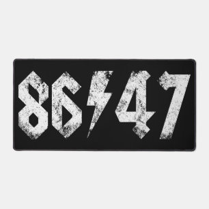 8647 Anti Trump Retro Vintage 80s Rock Style Desk Mat