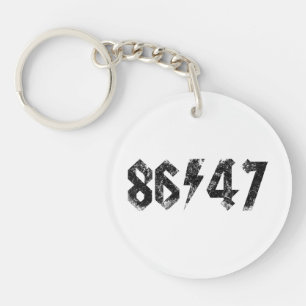 8647 Anti Trump Retro Vintage 80s Rock Style Key Ring