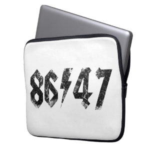 8647 Anti Trump Retro Vintage 80s Rock Style Laptop Sleeve