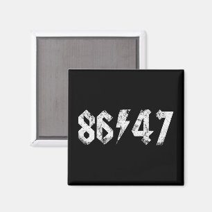 8647 Anti Trump Retro Vintage 80s Rock Style Magnet