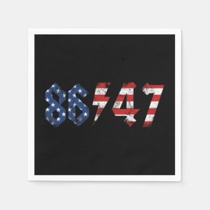 8647 Anti Trump Retro Vintage 80s Rock Style Napkin