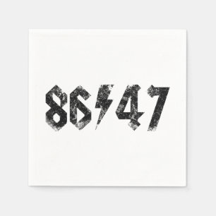 8647 Anti Trump Retro Vintage 80s Rock Style Napkin