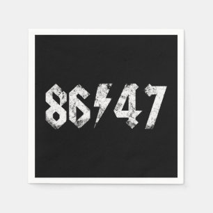 8647 Anti Trump Retro Vintage 80s Rock Style Napkin