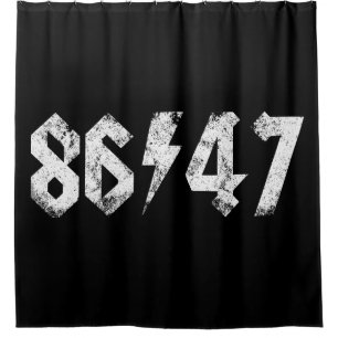 8647 Anti Trump Retro Vintage 80s Rock Style Shower Curtain