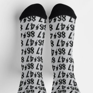 8647 Anti Trump Retro Vintage 80s Rock Style Socks