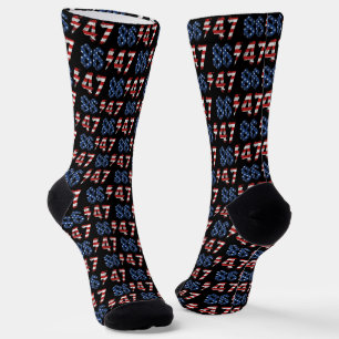 8647 Anti Trump Retro Vintage 80s Rock Style Socks