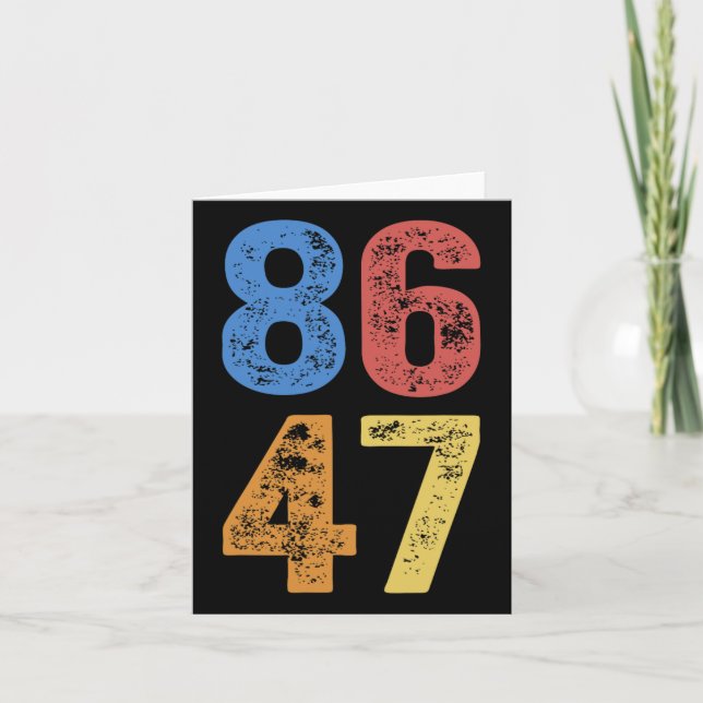 8647 Anti Trump Subtle Resist Protest  Card (Front)