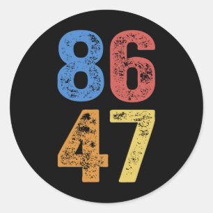 8647 Anti Trump Subtle Resist Protest  Classic Round Sticker
