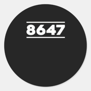 8647 - Antifascism Design Classic Design Round Sticker